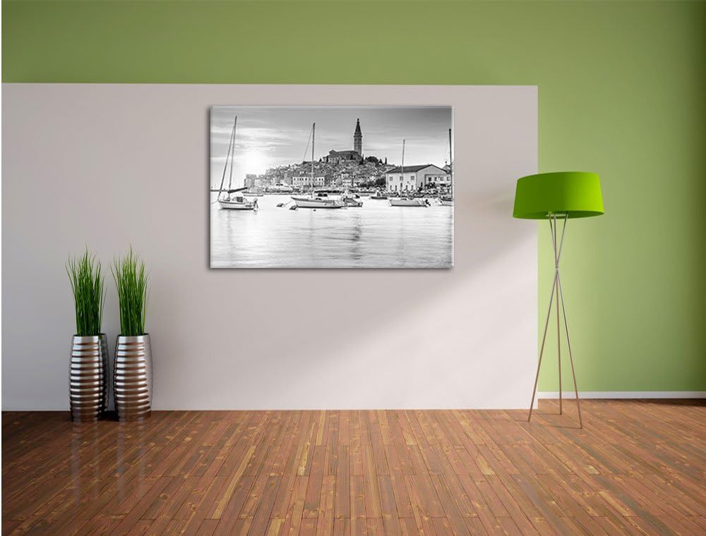 Pixxprint Kroatische Hafenstadt als Leinwandbild/Grösse: 100x70 / Wandbild/Kunstdruck/fertig bespann