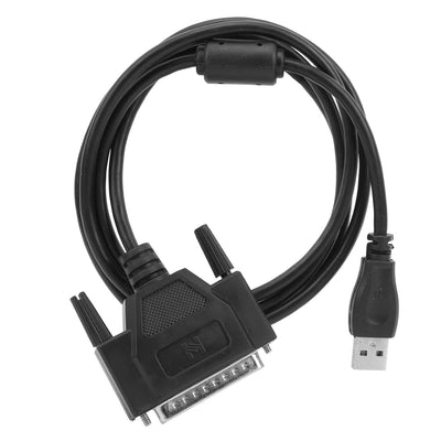 CNC-USB-Adapterkabel, schwarz DB25 12-Mbit/s-USB-Kabel zum Parallelkonverter Transformator Computer-