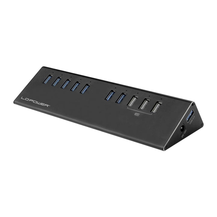 LC Power USB3.0 HUB LC-HUB-ALU-2B-10 10-Port Schwarz Retail