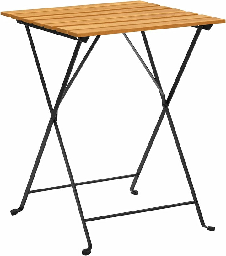 Yolola 3tlg Balkonmöbel Terrassenmöbel Bistro Set 2X Bistrostuhl Klappbar Massivholz Akazie + Bistro