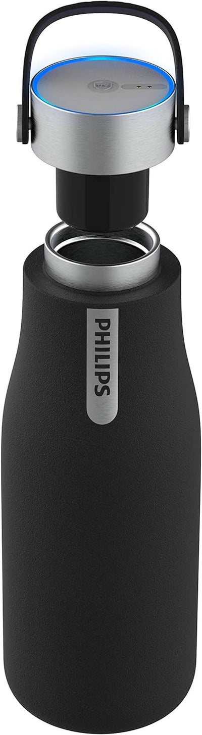 Philips Go Zero Smart UV schwarz gross | Anwendbare Wassertemperatur: 4'C - 60'C | 5V, Schwarz