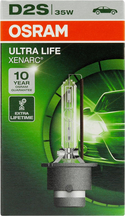 Osram XENARC ULTRA LIFE D2S HID Xenon-Brenner, Entladungslampe, 66240ULT, Faltschachtel (1 Stück) UL