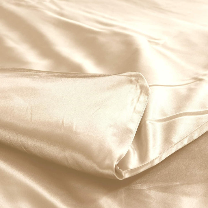 THXSILK Seidenbettwäsche Set 2 teilig, Bettbezug 135 x 200 cm und 40 x 80 cm Kissenbezug, Hypoallerg