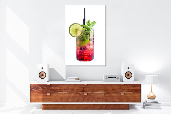 deyoli Cocktail Mojito Format: 100x70 als Leinwand, Motiv fertig gerahmt auf Echtholzrahmen, Hochwer