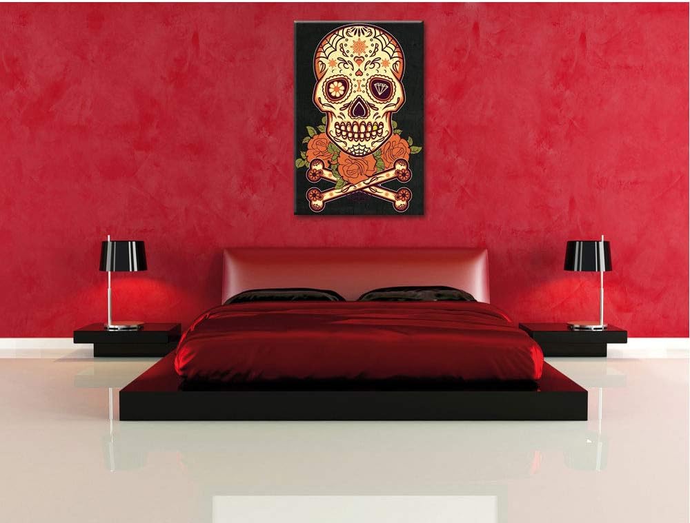 Dark Fortuna black Leinwandbild Bild auf Leinwand, XXL riesige Bilder fertig gerahmt mit Keilrahmen,