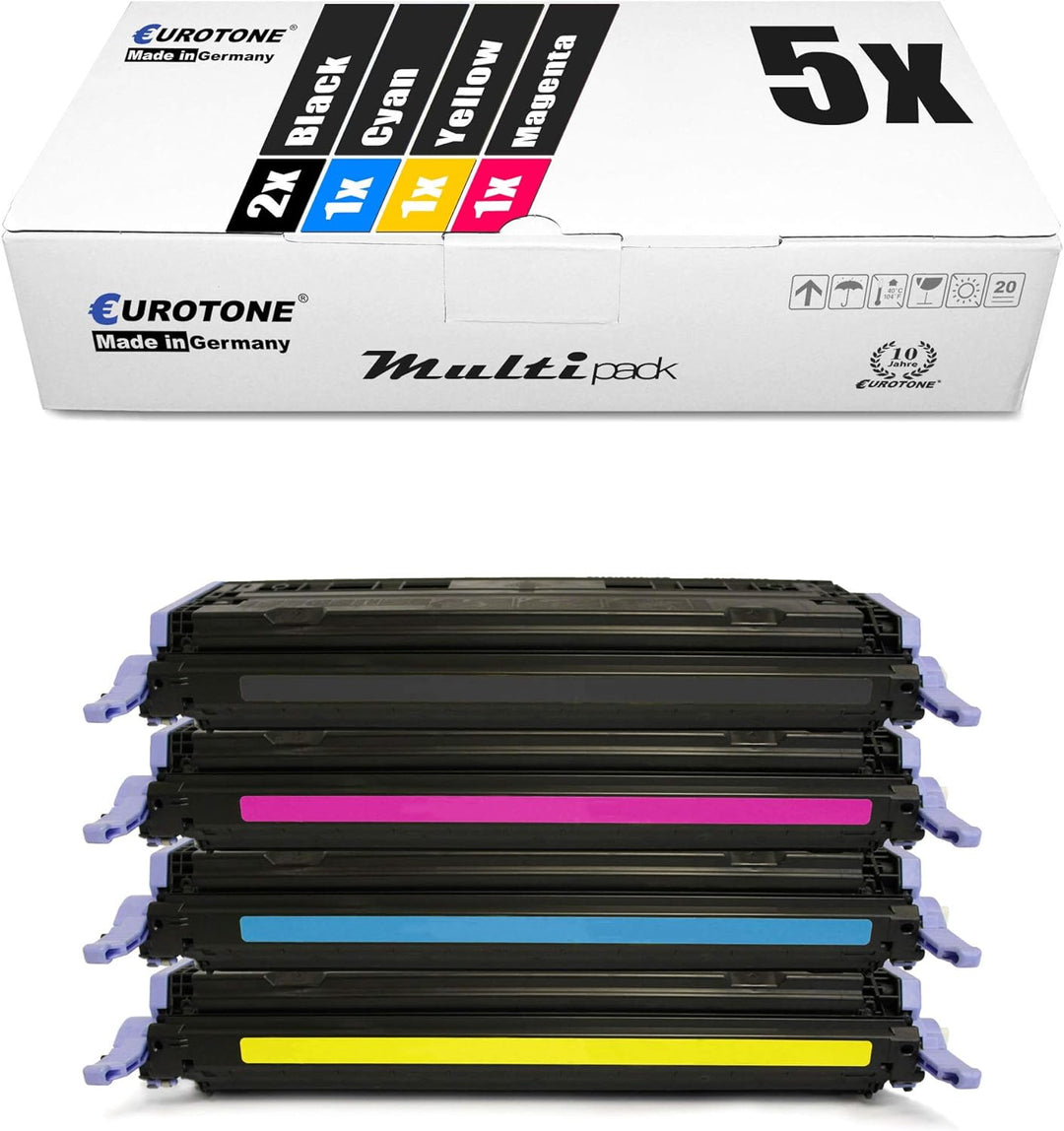5X Müller Printware kompatibler Toner für HP Laserjet CP 2600 ersetzt Q6000A-03A 124A Set aus 5, Set