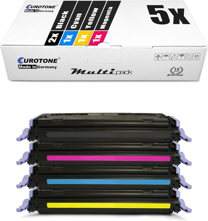 5X Müller Printware kompatibler Toner für HP Laserjet CP 2600 ersetzt Q6000A-03A 124A Set aus 5, Set
