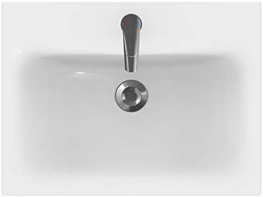 VBChome Badmöbel Slim 60 cm Grau Waschbecken mit Unterschrank Waschtisch 2-Schubladen Moduo Waschbec