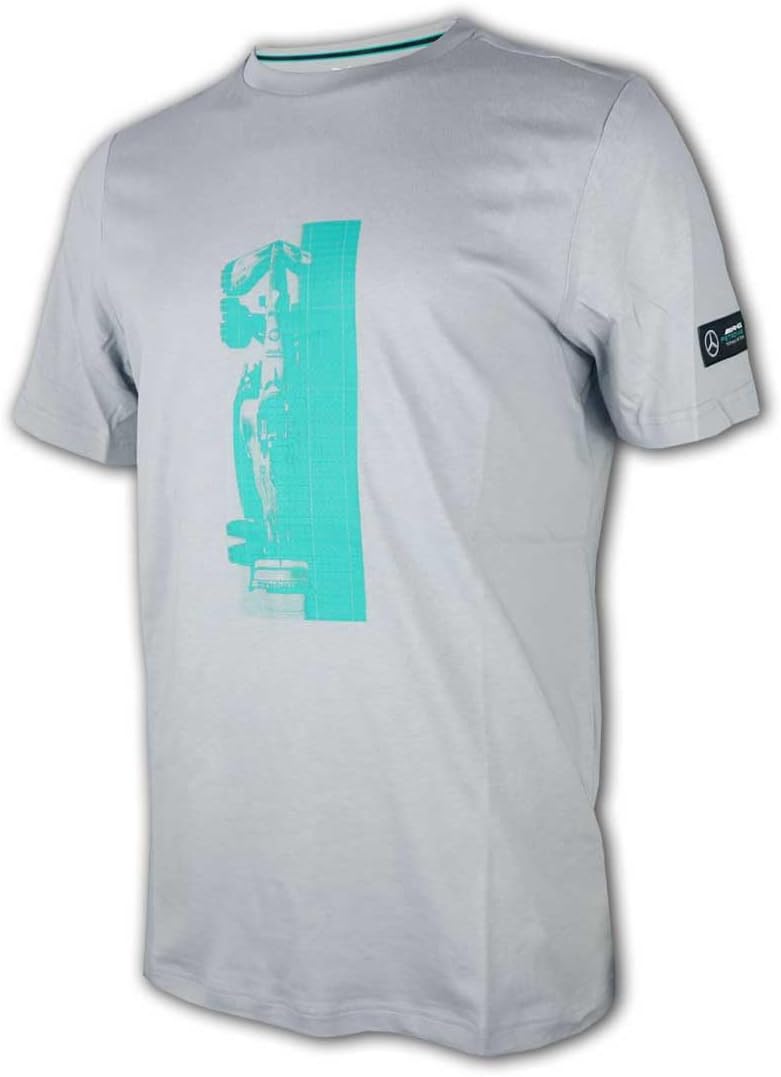 PUMA Mercedes T-Shirt grün MAPF1 ESS.Car Tee Motorsport Fan Jersey L Mercedes Team Silver, L Mercede