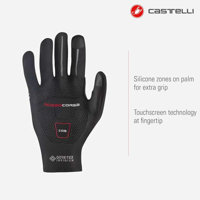 Castelli Perfetto Light Handschuh für Rennrad und Gravel Biking I Radfahren Schwarz M, Schwarz M