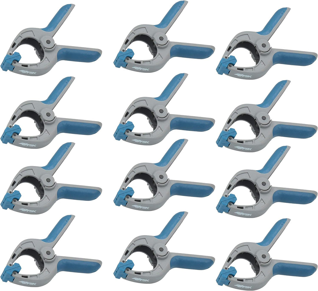 Ferrestock FSKPRS102 Halteklammern mit Feder, rutschfester Griff, drehbare Backen, extra starke Fede