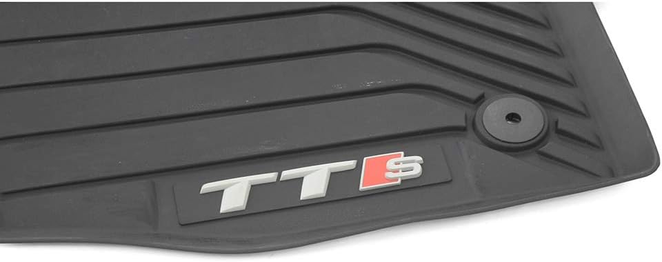 Audi 8S0061221041 Gummi Fussmatten 2X Gummimatten vorn Allwettermatten, mit TTS Schriftzug, schwarz