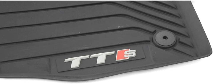 Audi 8S0061221041 Gummi Fussmatten 2X Gummimatten vorn Allwettermatten, mit TTS Schriftzug, schwarz