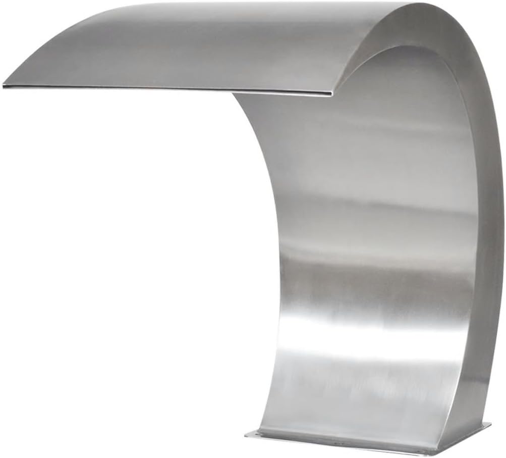 yorten Wasserfall Schwalldusche mit gebogenem Edelstahlelement aus Edelstahl 45 x 30 x 60 cm(B x T x
