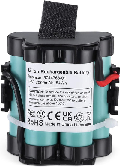 3.0Ah 18V Lithium Ersatzbatterie für Gardena Mähroboter R38Li, R40Li, R45Li, R50Li, R70Li, R75Li, R8