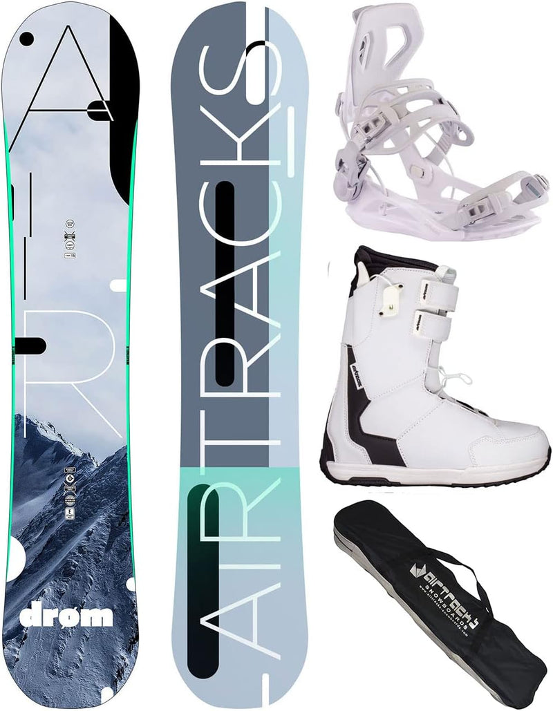 Airtracks Damen Snowboard-Set Drom Rocker + Bindung Master W Fastec + Boots + Sb Bag 140 145 150 155