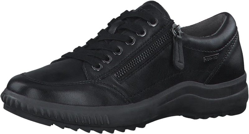 Tamaris Damen Tamaris Comfort Sneaker 37 EU Weit Black Nappa, 37 EU Weit Black Nappa