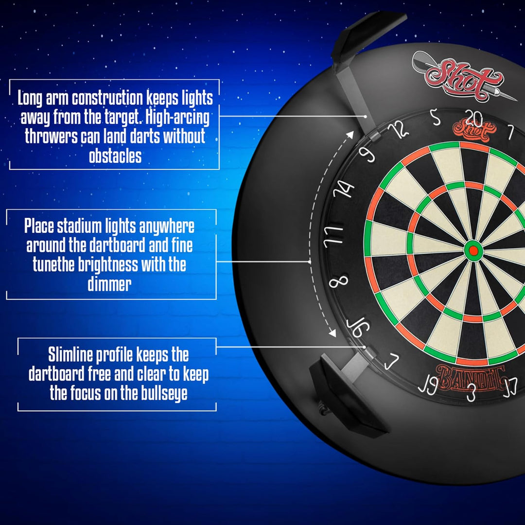 Shot! Darts Stadion Dartscheibe Beleuchtung System