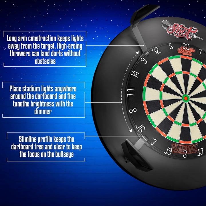 Shot! Darts Stadion Dartscheibe Beleuchtung System