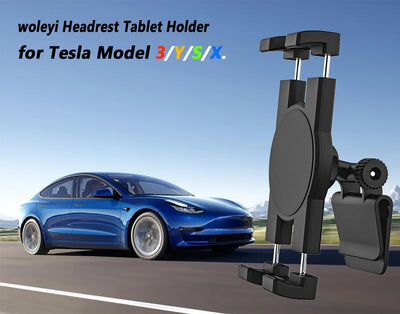 woleyi Tesla Tablet Halterung Rücksitz, Tesla Model 3/Y Kopfstütze Tablet Halterung für Kinder [Kuge