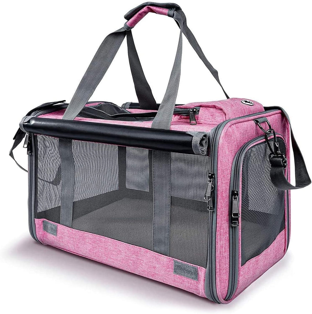 PETCUTE Katzentransportbox für grosse Katzen 20 lbs,Faltbar Hundetransportbox für Kleine Hunde,Tragb