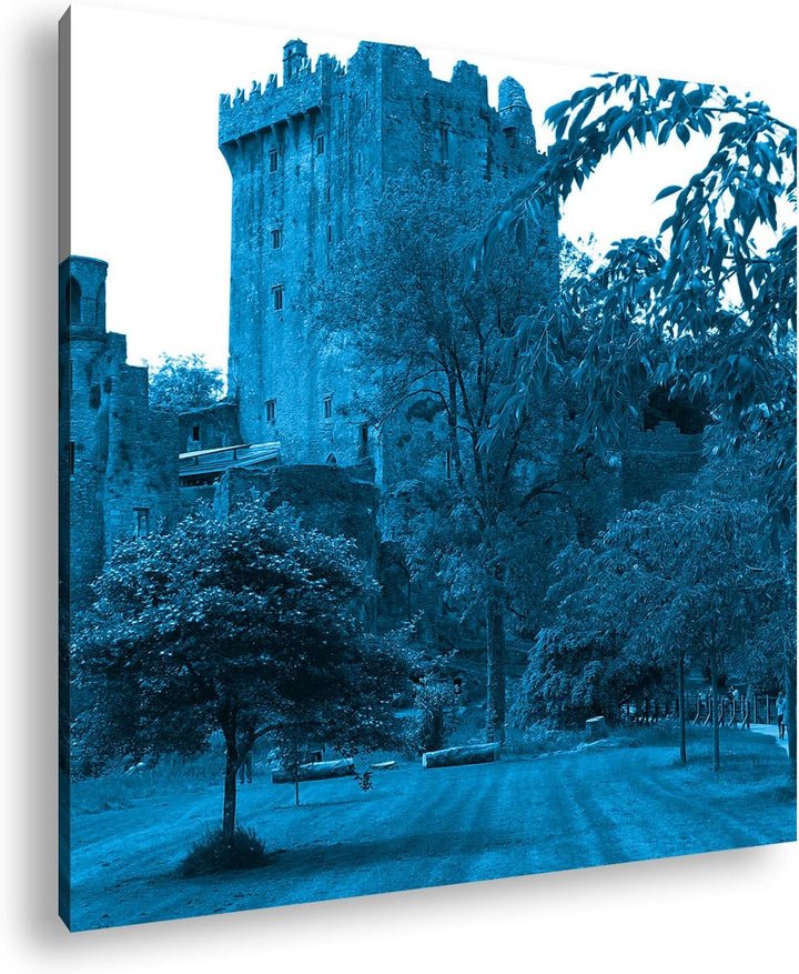 deyoli Blarney Castle in Irland Format: 60x60 Effekt: Monocrome Blau als Leinwandbild, Motiv fertig