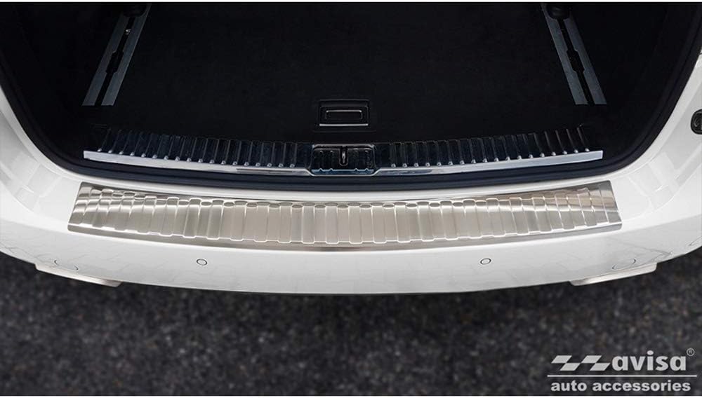Avisa Edelstahl Heckstossstangenschutz kompatibel mit Porsche Cayenne II 2010-2014 & FL 2014- 'Ribs'
