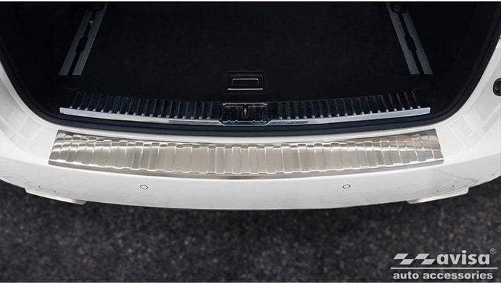 Avisa Edelstahl Heckstossstangenschutz kompatibel mit Porsche Cayenne II 2010-2014 & FL 2014- 'Ribs'