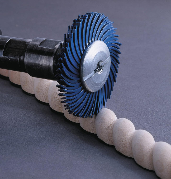 3M 33215 Scotch-Brite Radial Bristle Brush BB-ZB mit Adapter, P80, Typ C, 152,4 mm, 12,7 mm, Gelb