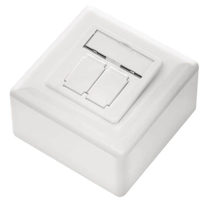 deleyCON 10x CAT6 Universal Netzwerkdose - 2x RJ45 Port - Geschirmt - Aufputz oder Unterputz - 1 Gig