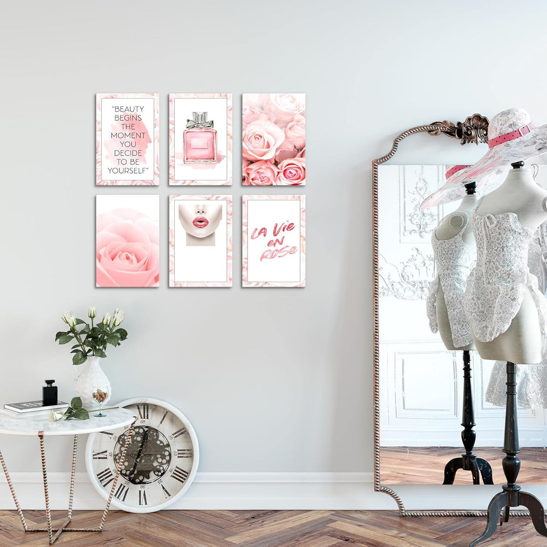 Novart Wandbilder Set - KOMPLETT AUFHÄNGFERTIG - Made in Germany - Moderne Bilder Fashion Wohnzimmer
