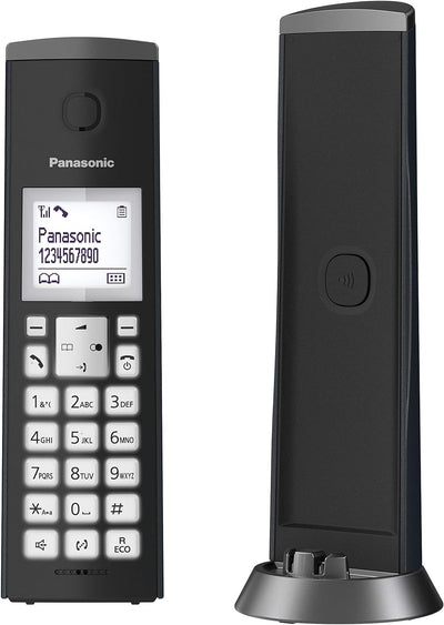 Panasonic KX-TGK210 DECT, Anruferkennung, Schwarz & goobay TAE Anschluss-Kabel (TAE-F Stecker auf We