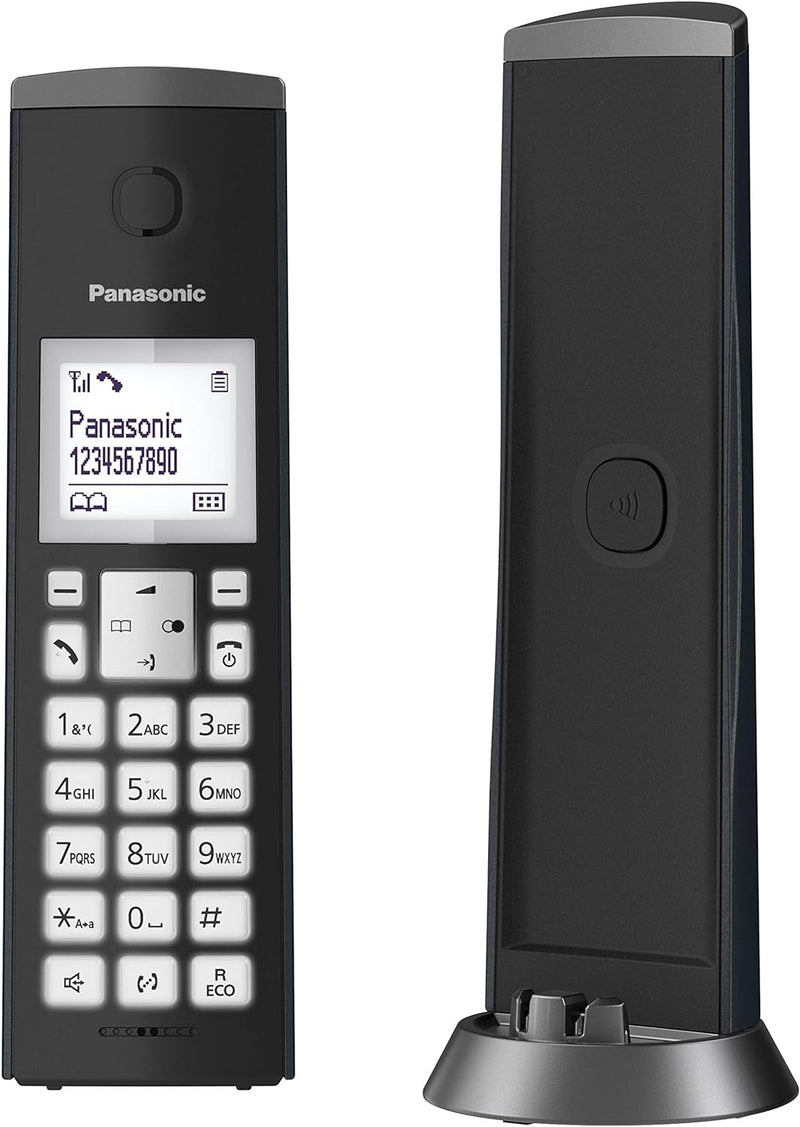 Panasonic KX-TGK210 DECT, Anruferkennung, Schwarz & goobay TAE Anschluss-Kabel (TAE-F Stecker auf We