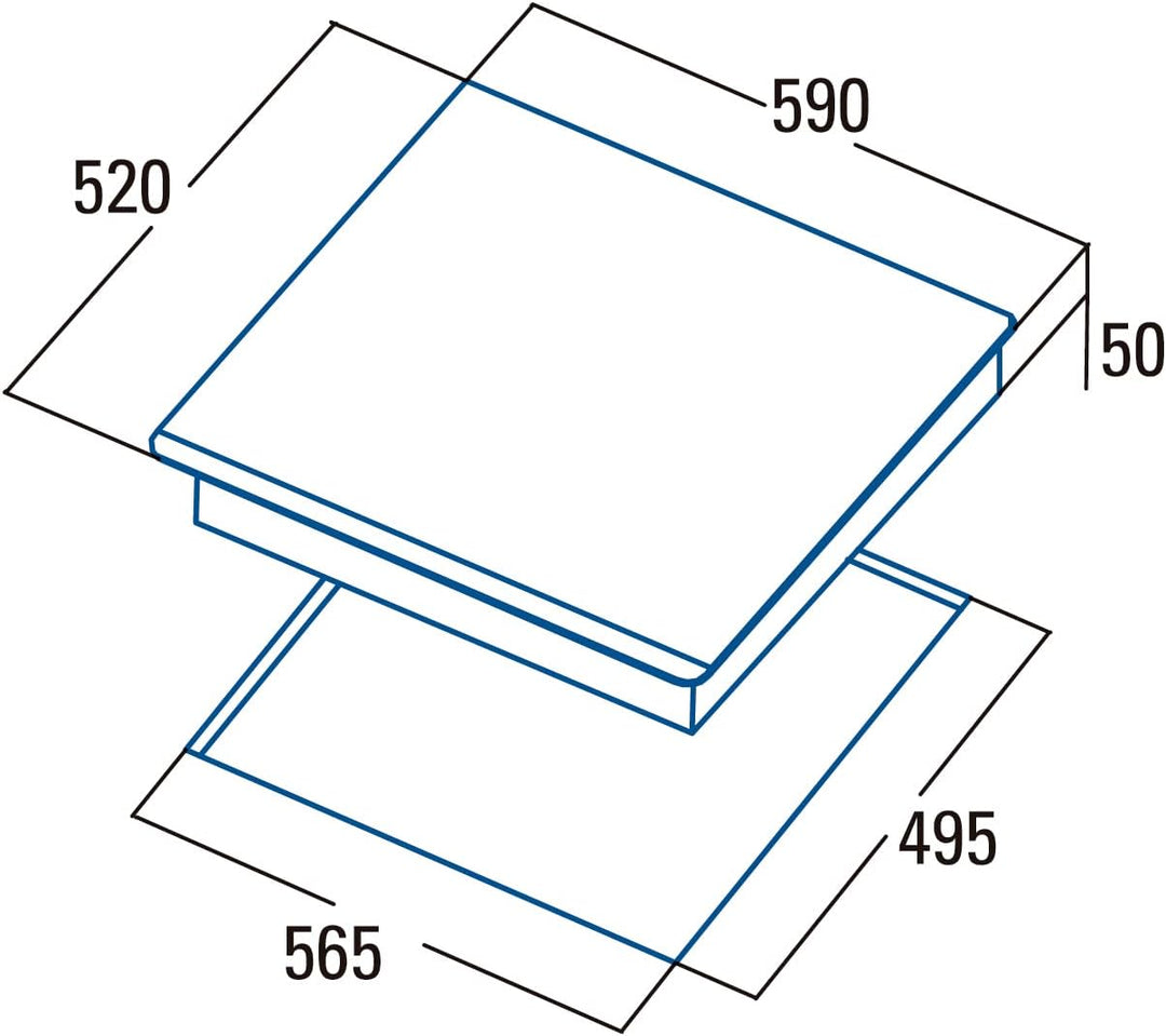 GIGA 600 BK - Cerankochfeld mit 4 Kochzonen und 3 Kochfunktionen - Induktion - Automatische Kochgefä