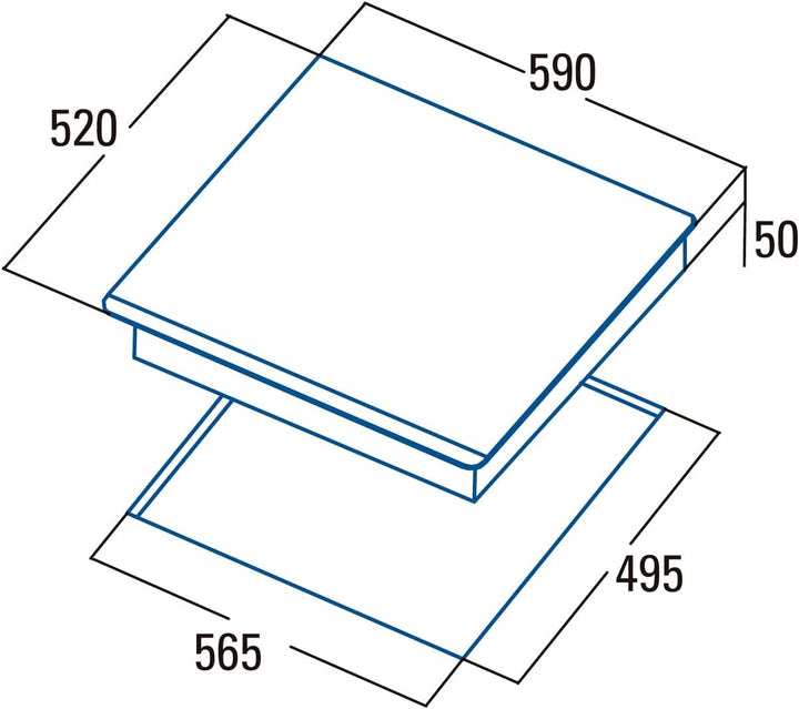 GIGA 600 BK - Cerankochfeld mit 4 Kochzonen und 3 Kochfunktionen - Induktion - Automatische Kochgefä