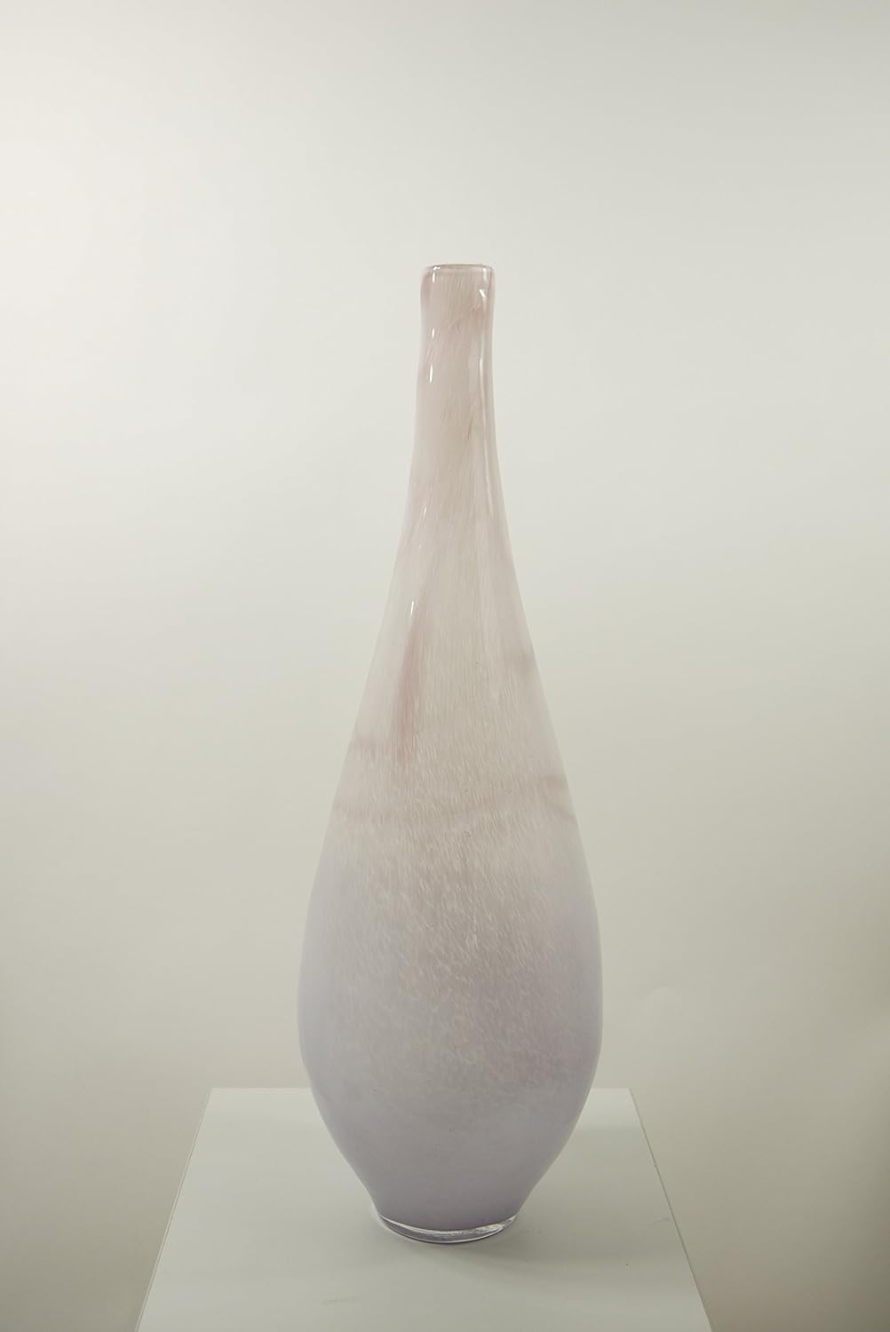 Glasvase Dekovase mundgeblasene Blumenvase Vase H55cm Bodenvase aus Glas Dekoration Geschenk (lila-r