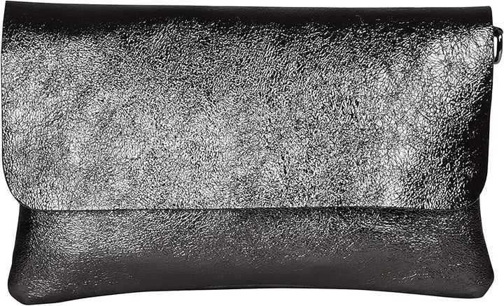 AmbraModa GLX11 - Damen Umhängetasche, Clutch, Handytasche aus echtem Leder mit abnehmbarem und vers