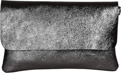 AmbraModa GLX11 - Damen Umhängetasche, Clutch, Handytasche aus echtem Leder mit abnehmbarem und vers