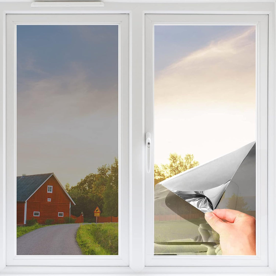 Fensterfolie von innen Durchsichtig von aussen Blickdicht,Sonnenschutzfolie Fenster innen UV-Schutz