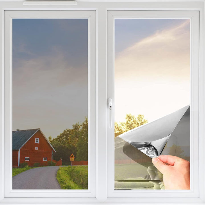 Fensterfolie von innen Durchsichtig von aussen Blickdicht,Sonnenschutzfolie Fenster innen UV-Schutz