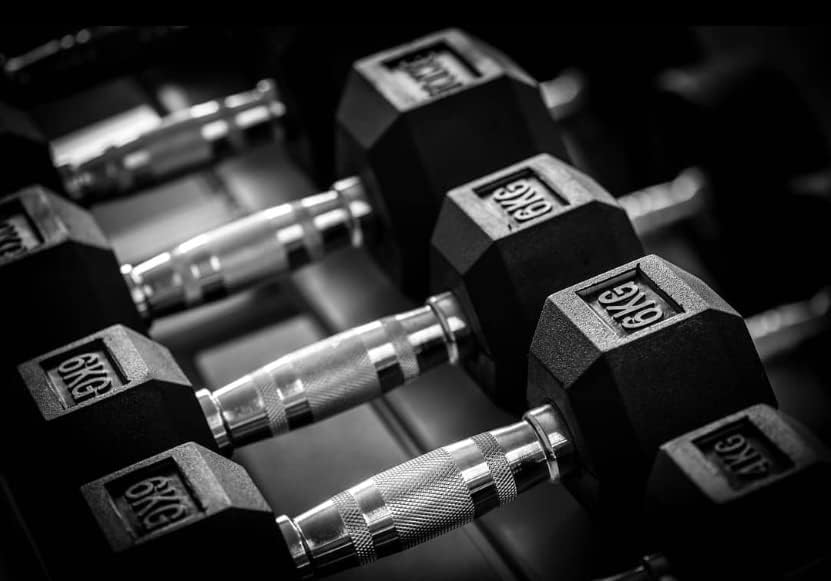 G5 HT SPORT Professionelle gummierte sechseckige Hantel von 1 bis 50 kg | Gewichtheben im Fitnessstu