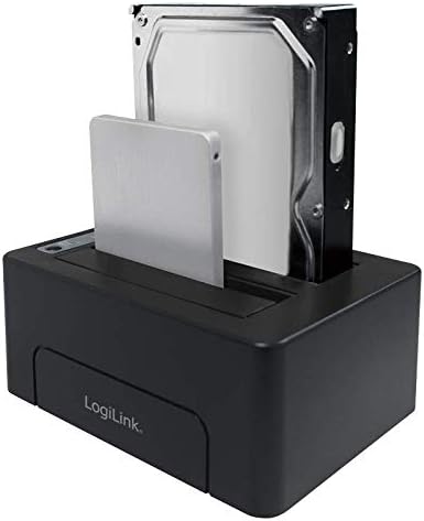 LogiLink QP0028 Quickport USB 3.1 GEN2 für 2X 2,5/3,5" HDD/SSD (2-Bay) Schwarz, único für 2x HDD/SSD