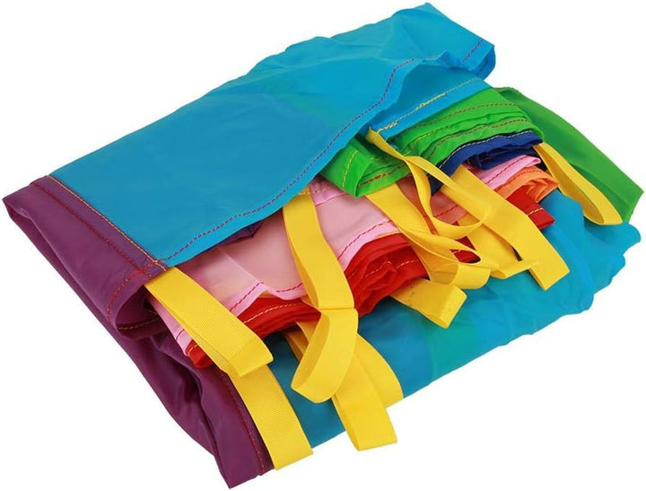 Garosa Schwungtuch Regenbogen Fallschirm Kinder Schule Familie Outdoor Pädagogisches Sportspiele Koo