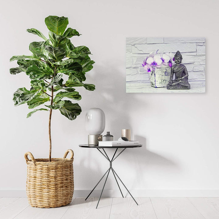 Leinwandbild XXL Zen Wandbild Kunst Orchidee Weiss 120x80 cm M14697 120x80 cm, M14697 120x80 cm