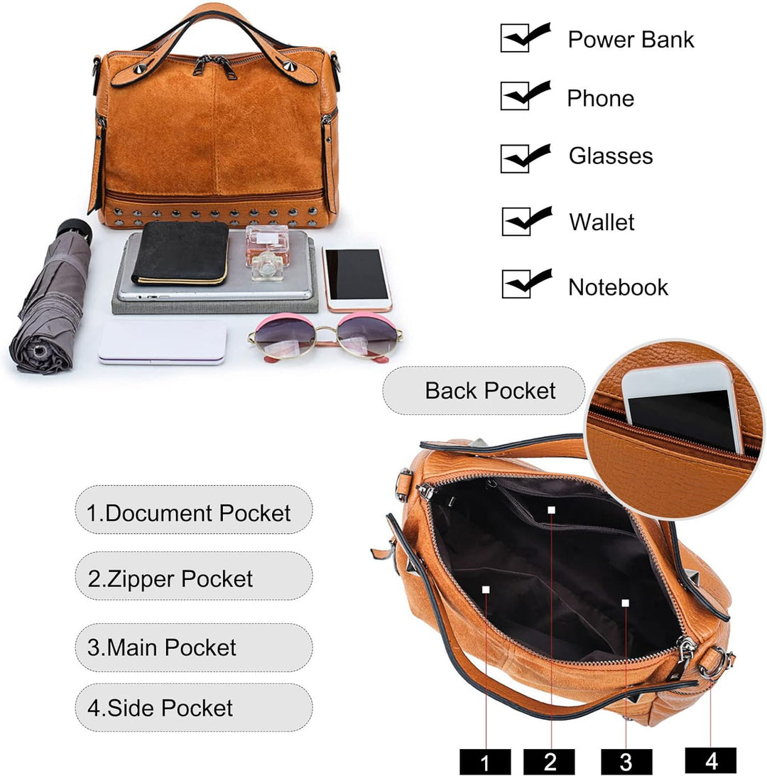 FANDARE Elegant Handtasche Damen Umhängetasche Frauen Schultertasche Damenhandtaschen Tote Shopper R