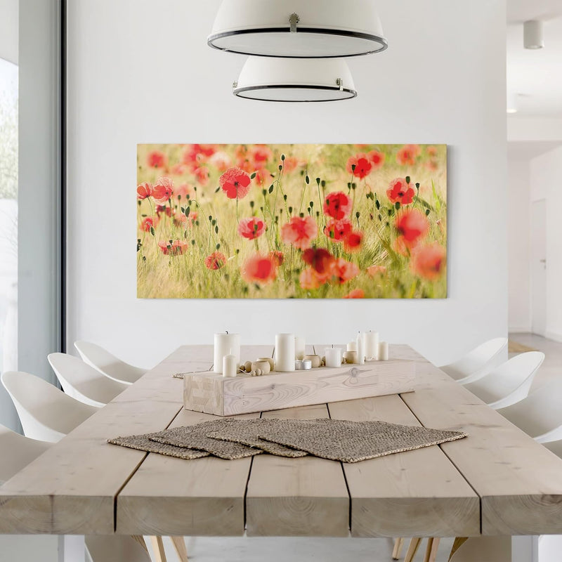 Bilderwelten Leinwandbild - Summer Poppies - Quer 1:2, 30cm x 60cm, 30cm x 60cm