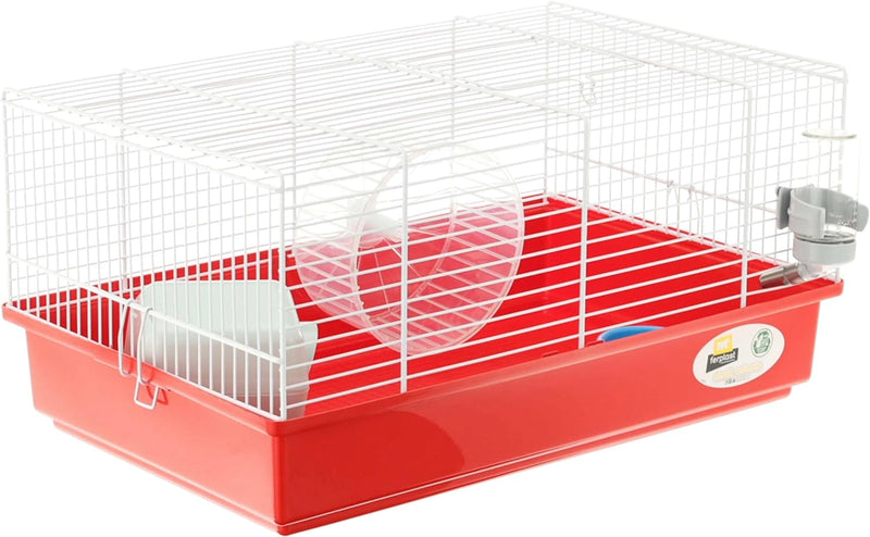 Ferplast Hamsterkäfig, Nagerkäfig CRICETI 9, Kleintierkäfig, Hamsterzubehör inklusive, 46 x 29,5 x h