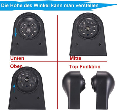 Wasserdicht Einparkkamera Bremslicht Rückfahrkamera integriert in 3. Bremsleuchte Kamera mit 4.3" LC
