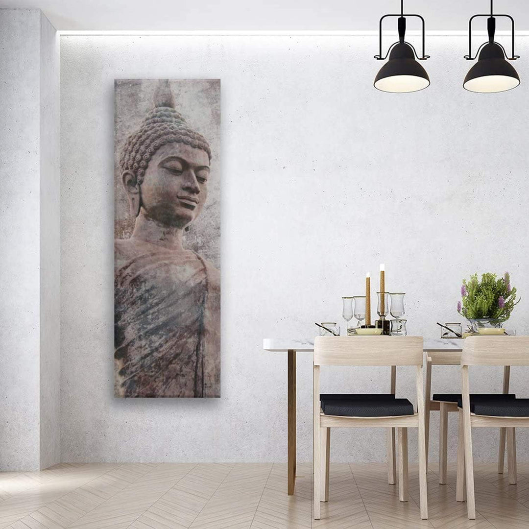 Feeby Bilder Buddha 30x90 cm 1 Teilig Wohnzimmer Schlafzimmer Büro Flur Küche Wandbilder Leinwandbil