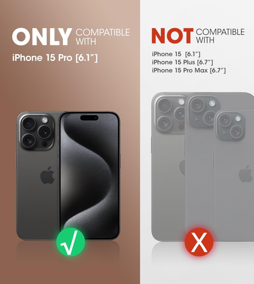 SUPCASE Outdoor Hülle für iPhone 15 Pro (6.1") Handyhülle 360 Grad Case Bumper Schutzhülle Cover [Un